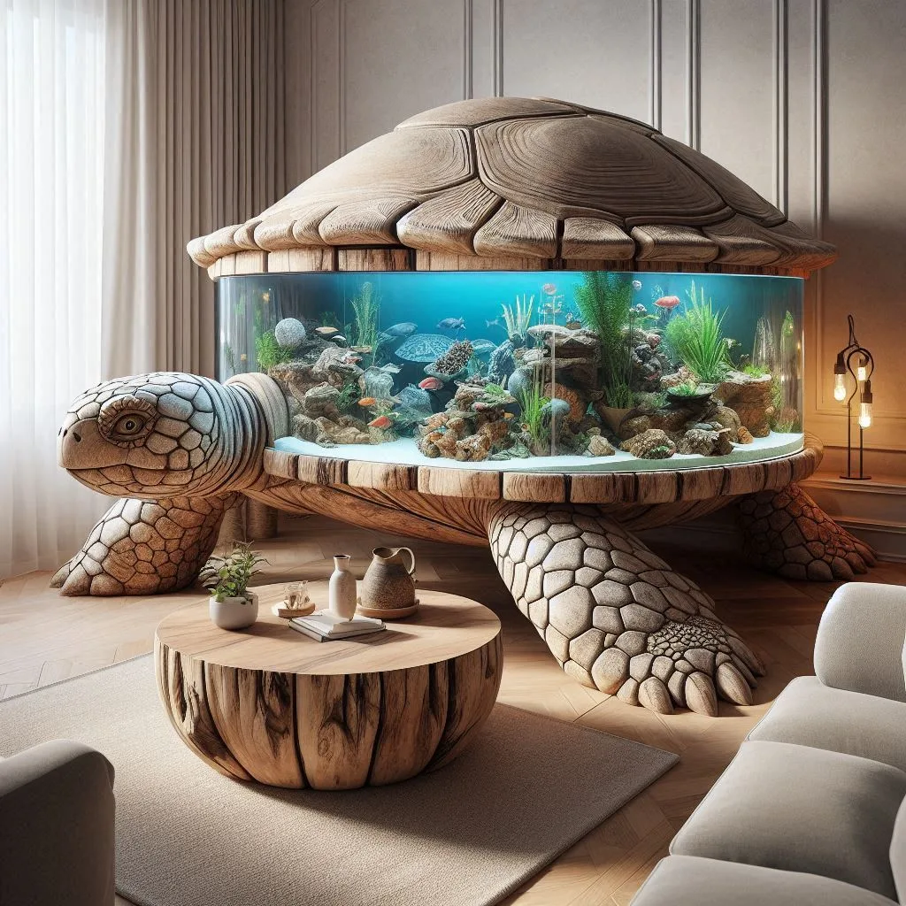 Giant Turtle-Shaped Aquarium