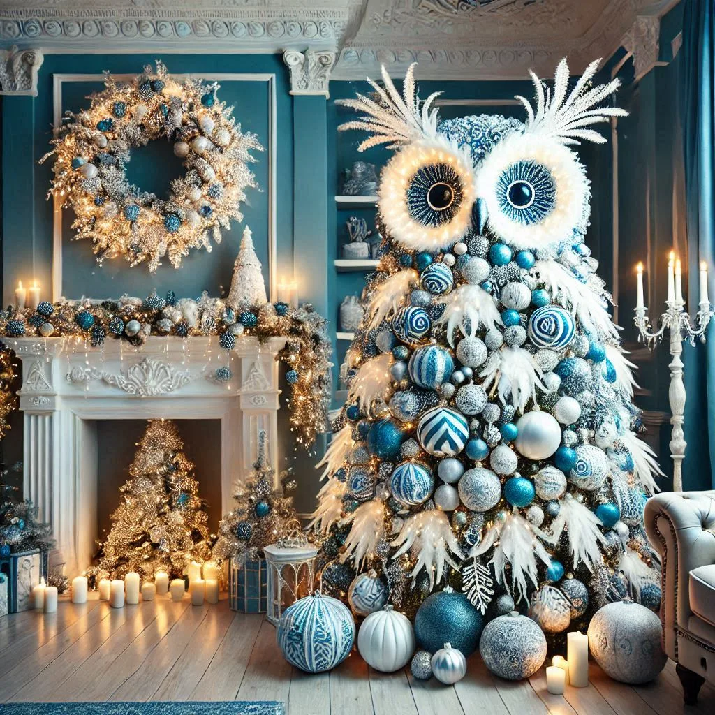 Owl-Shaped-Christmas-Tree