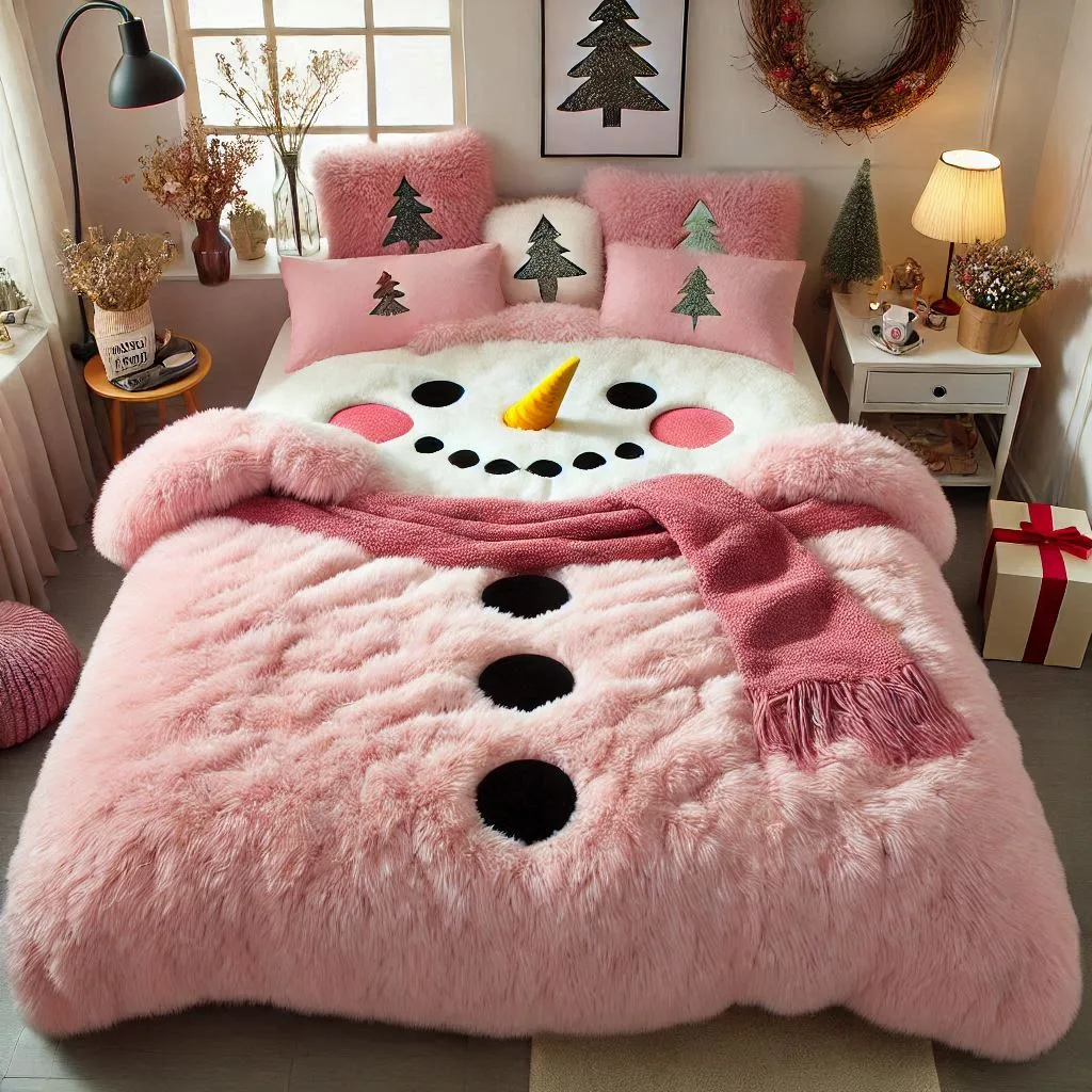 Snowman-Shaped-Bed-Sheets