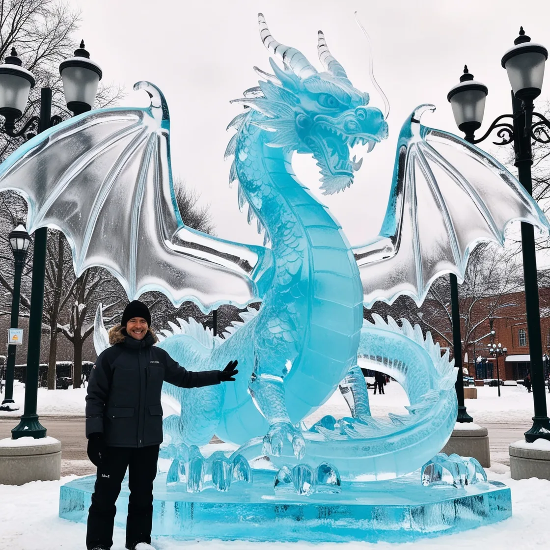 The Majestic Beauty of Ice Dragon Sculptures: A Frozen Masterpiece