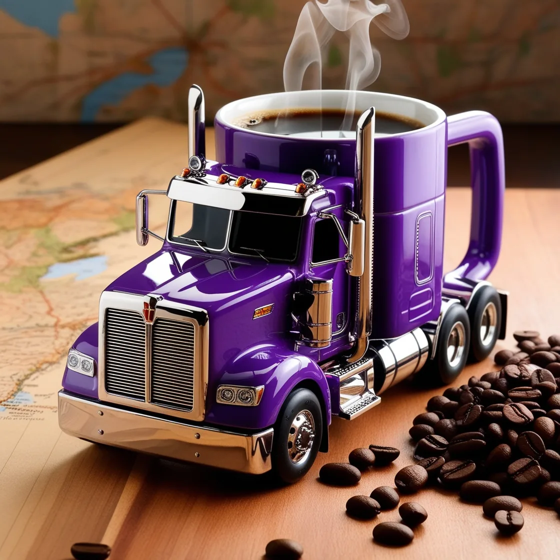 Semi-Truck-Shaped-Coffee-Mug