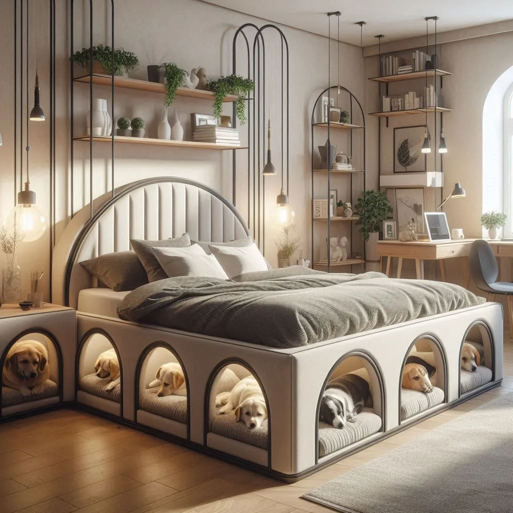 Adult-Bed-With-Pet-Den