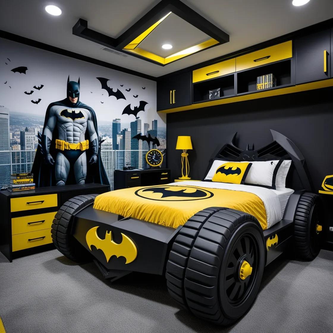 Batmobile-Shaped-Bed