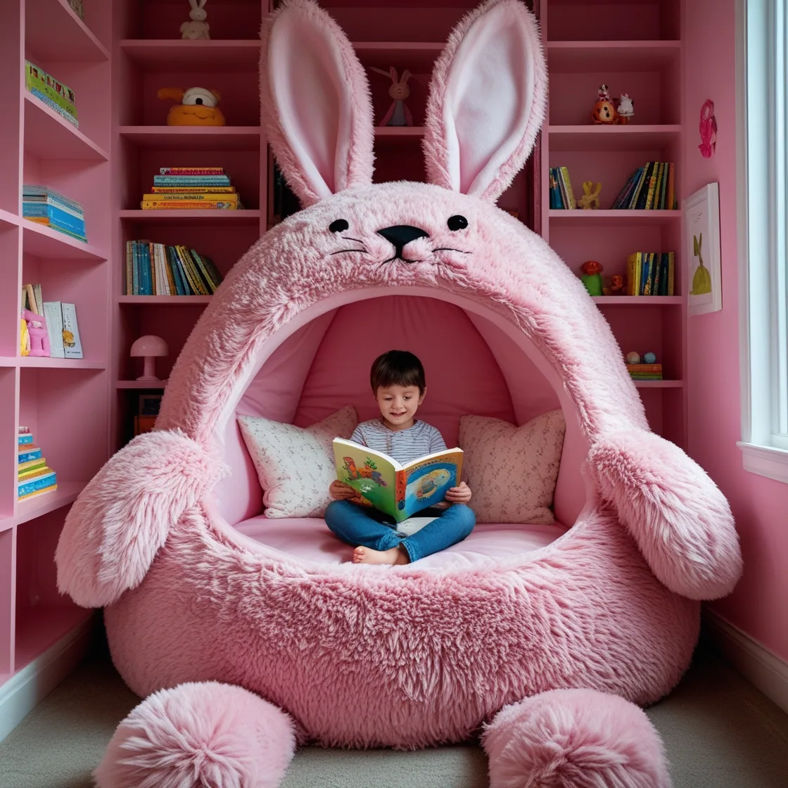 Bunny-Shaped Lounging Dens