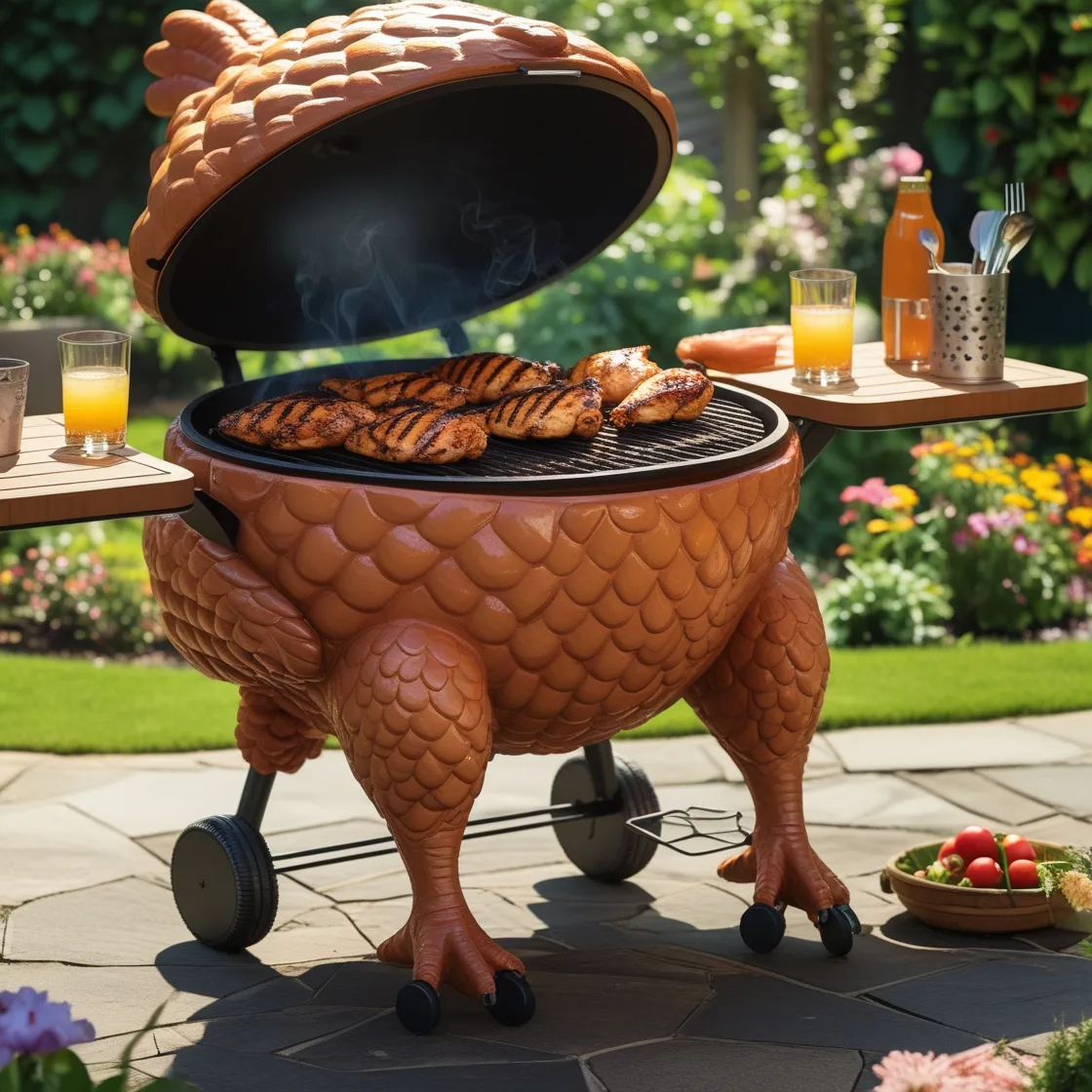 Grilled-Chicken-Shaped-BBQ-Grill