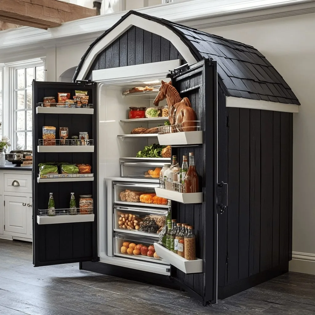 Barn-Shaped Refrigerator