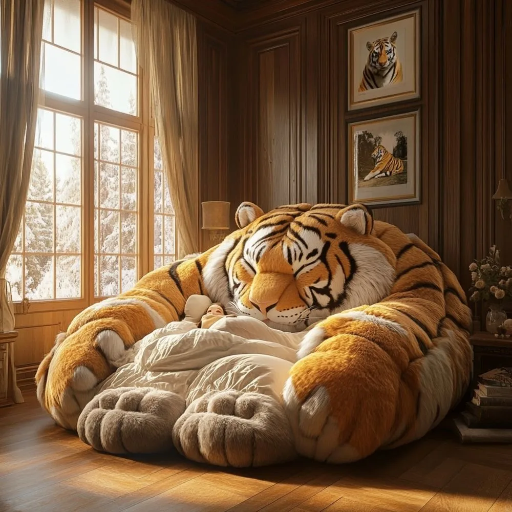 Giant-Tiger-Shaped-Loungers