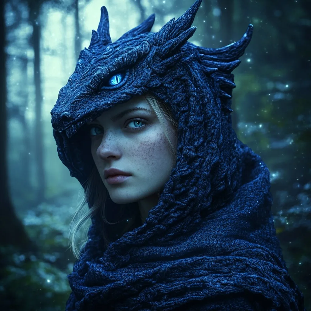 Knitted Dragon Hoodie