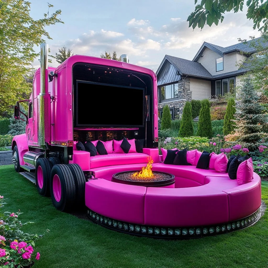 Semi-truck Outdoor Seating Area