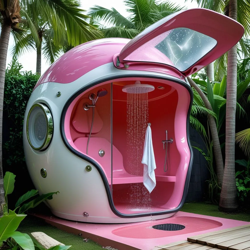 Helmet Outdoor Shower Pod