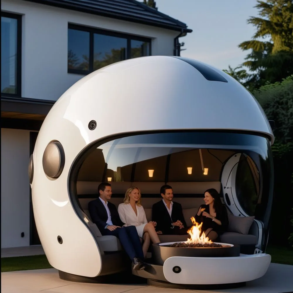 Helmet Shaped Outdoor Lounge