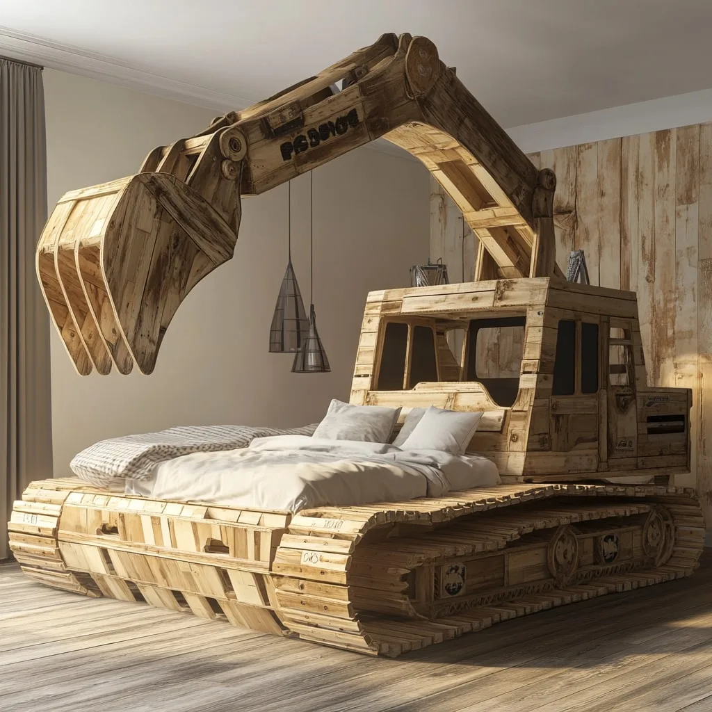 Pallet-Wood-Excavator-Bed