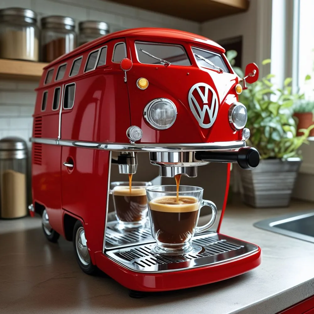 VW Bus Shaped Coffee Maker