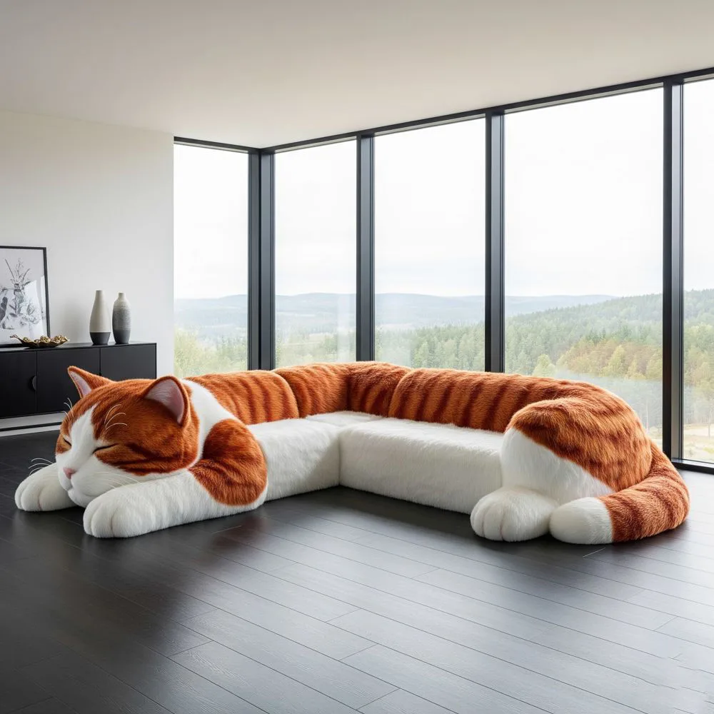 Cat Shaped Sectional Sofa
