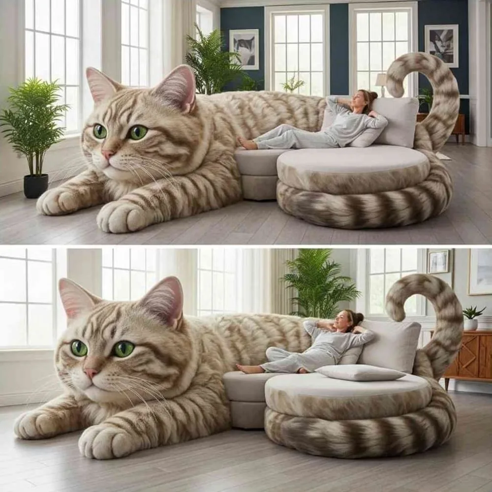 Cat Shaped Sectional Sofa