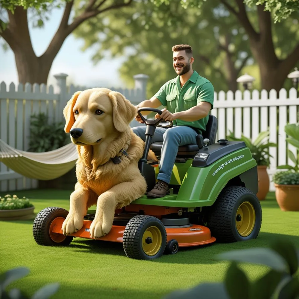 Dog Lawn Mower
