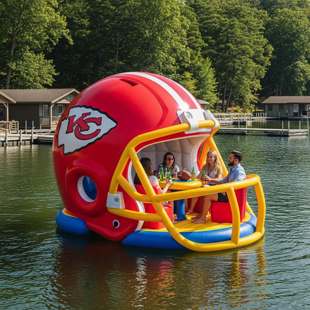 Football Helmet Lake Floats