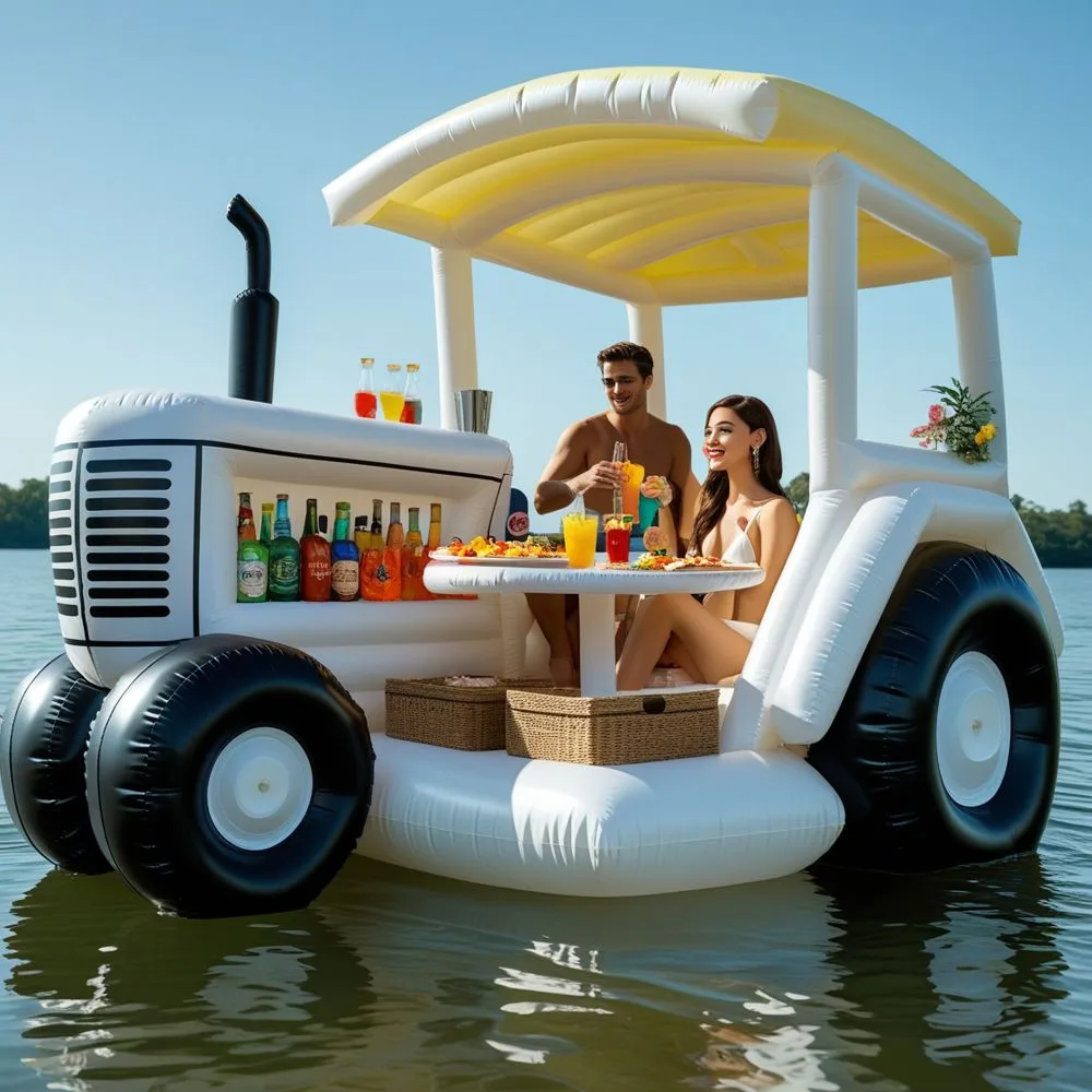 Giant Inflatable Tractor Lake Floats