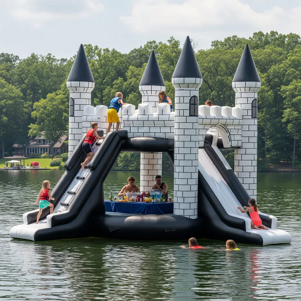 Inflatable Castle Lake Party Floats