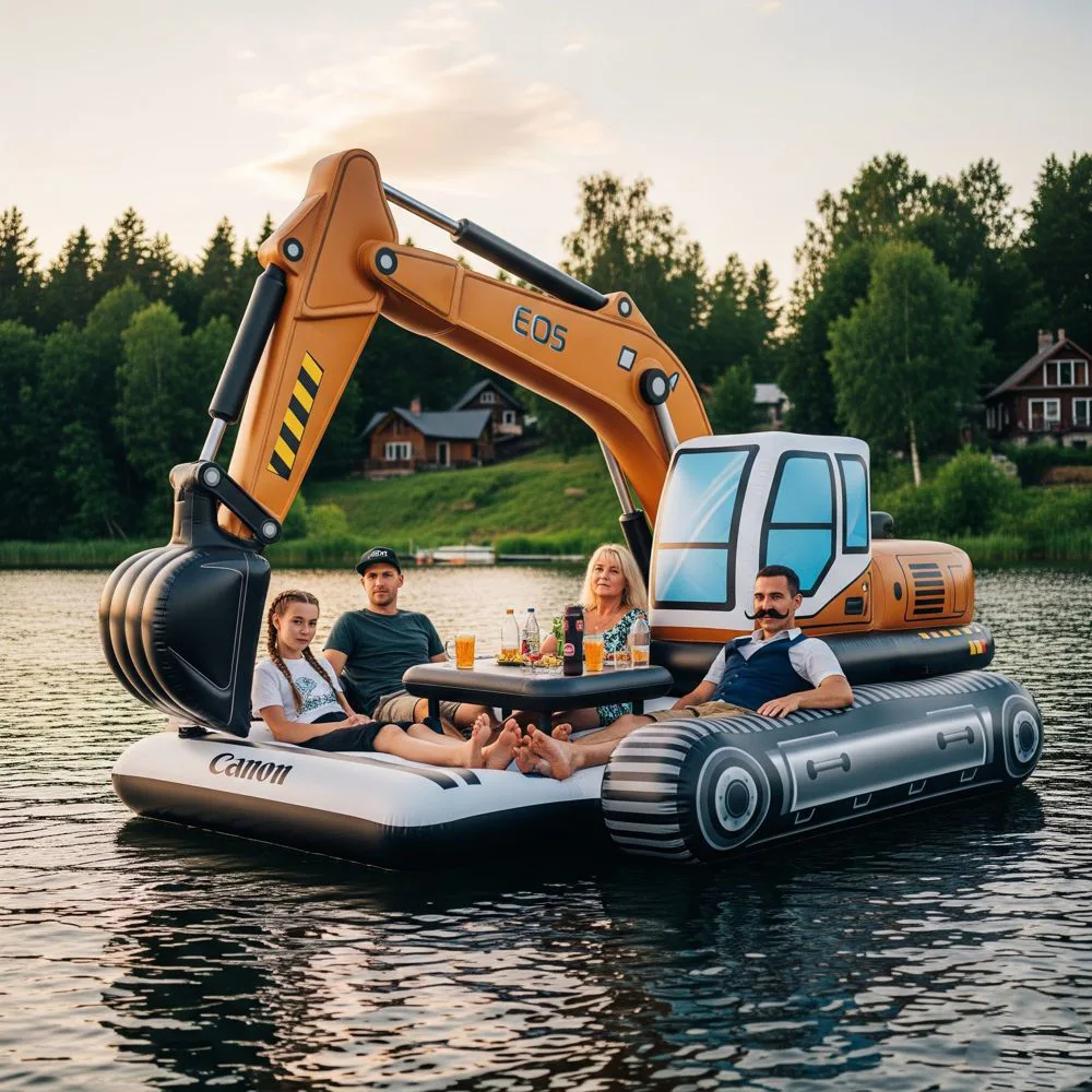 Inflatable Excavator Lake Floats