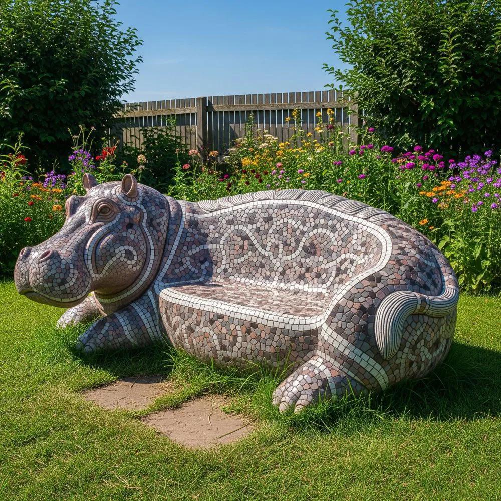 Stone Animal Benches