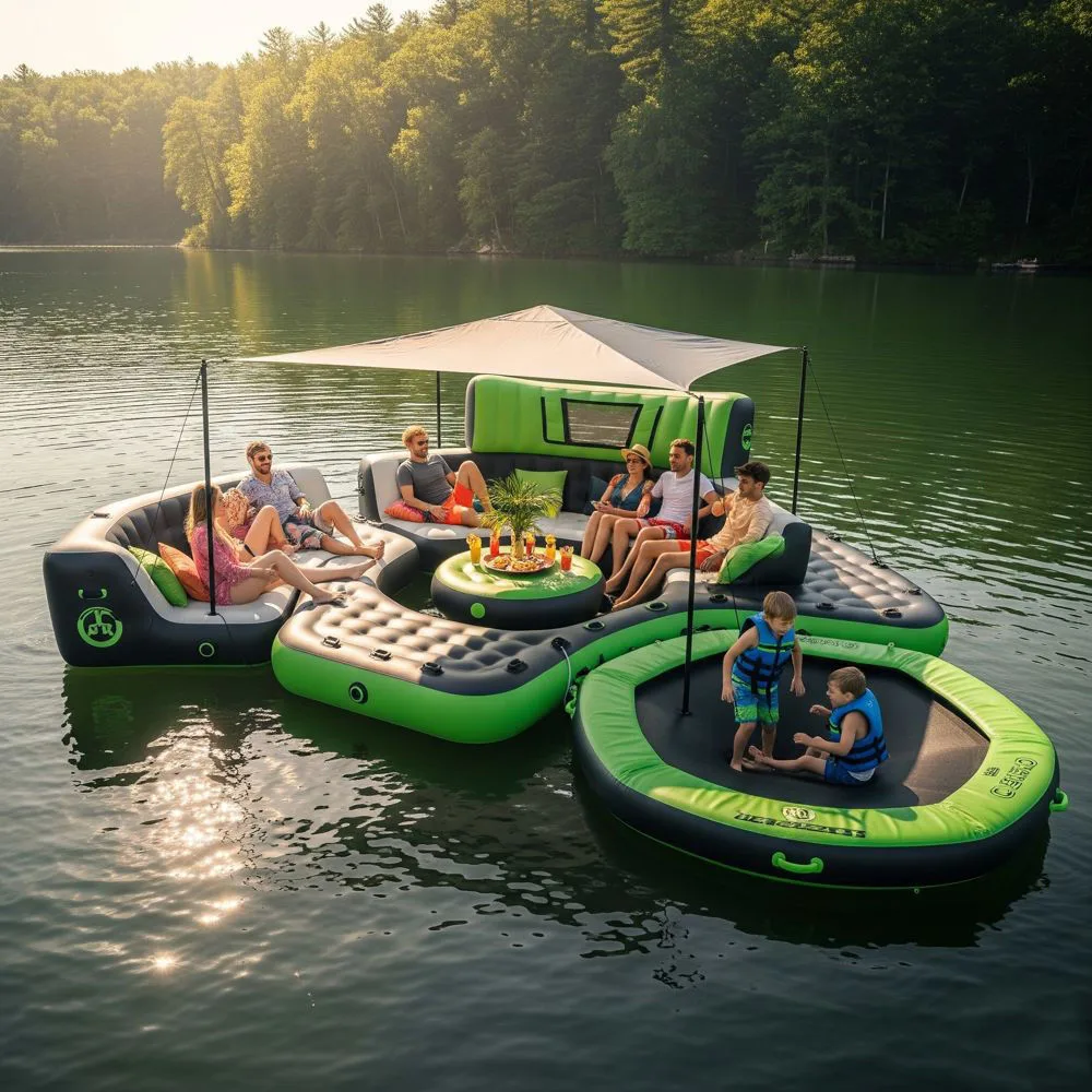 Trampoline Lake Party Floats