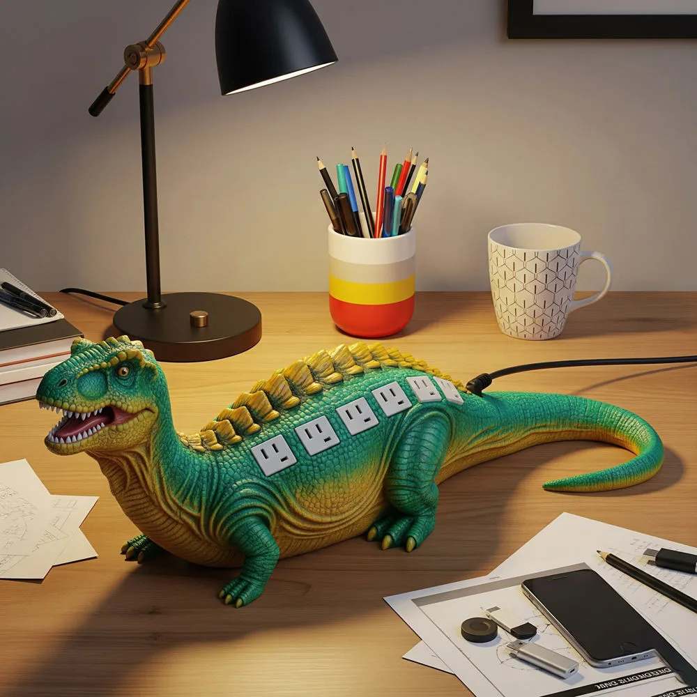 Dinosaur Surge Protector Plugs