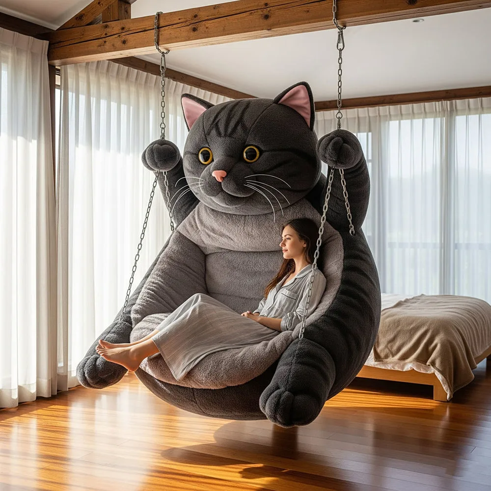 Giant Cat Shaped Swing Loungers