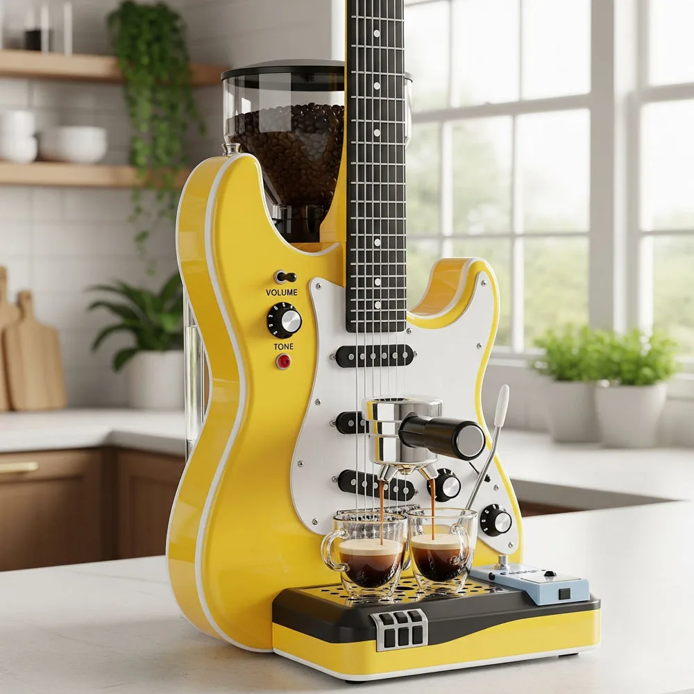 Guitar Shaped Coffee Maker