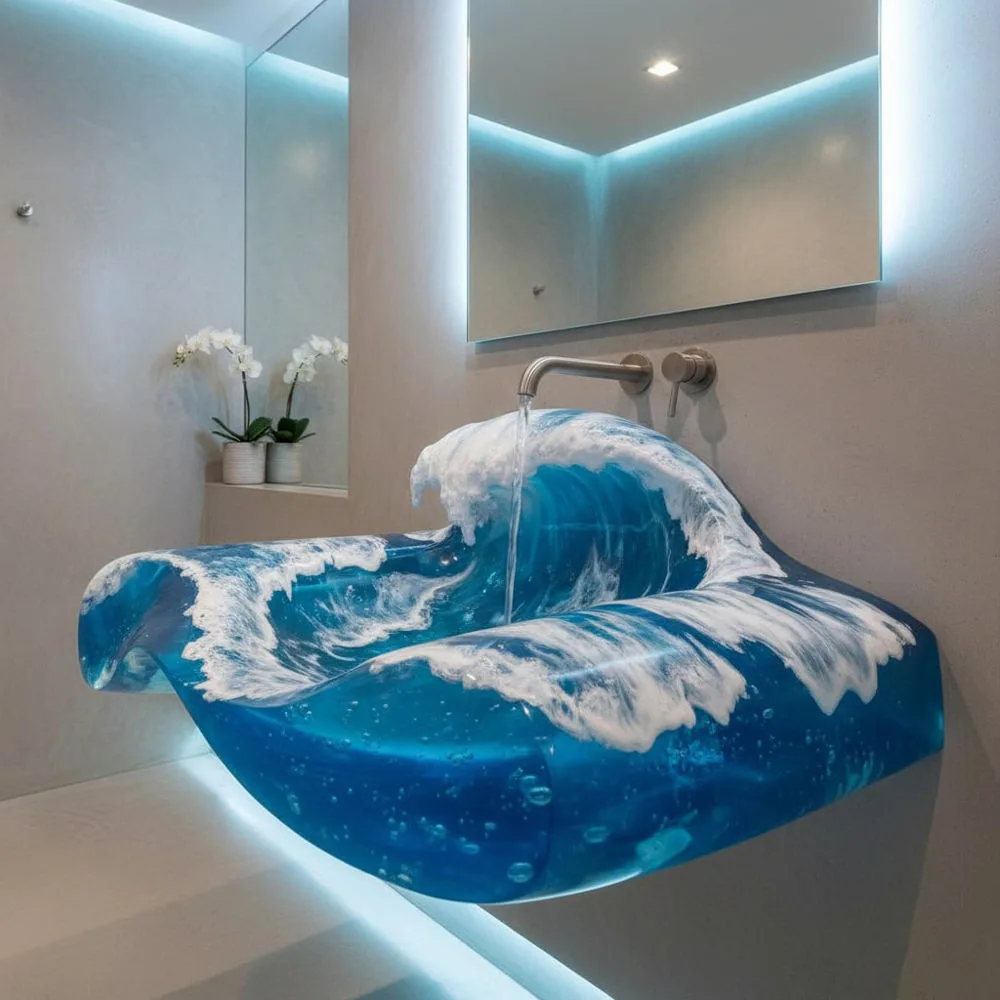 Epoxy Ocean Wave Sinks